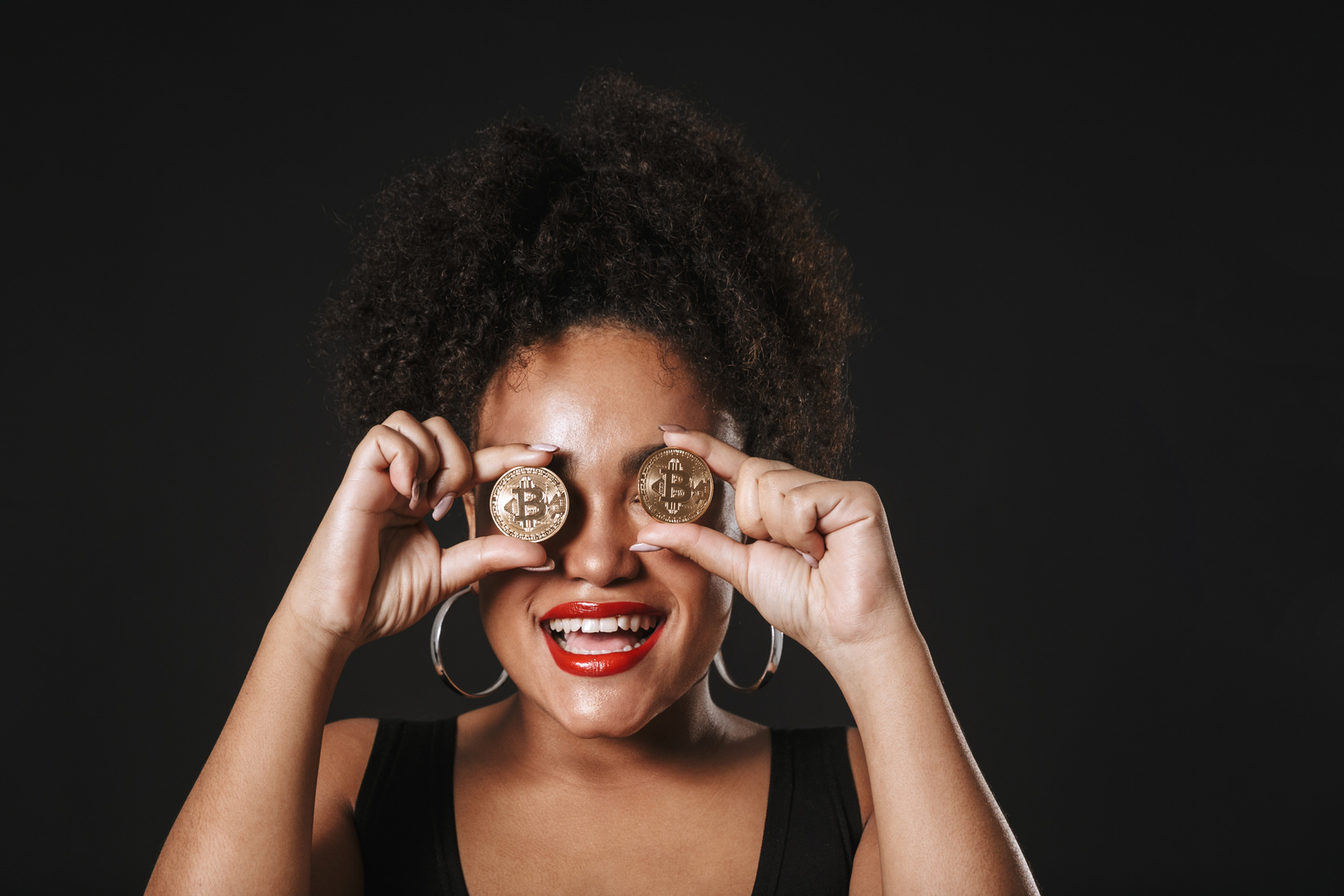 Portrait of a Happy Afro American Woman